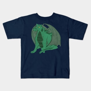 Hand-drawn sitting Wood Dragon - The Defiant Kids T-Shirt